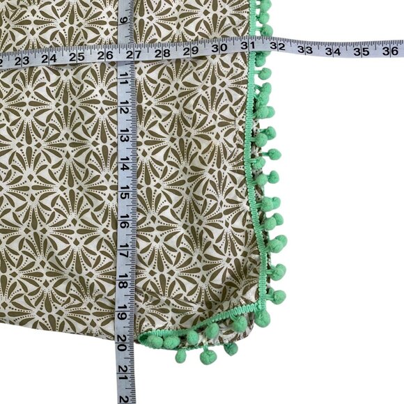 Skemo Cover Up Dress | S | Tan White | Tasseled Crochet Beaded | Beachy Resort - Picture 13 of 13